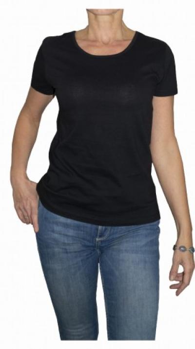 T-shirt damski poliestrowy czarny M