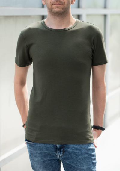 T-shirt OUTLAST® Underwear Space Technology męski L khaki dekolt okrągły