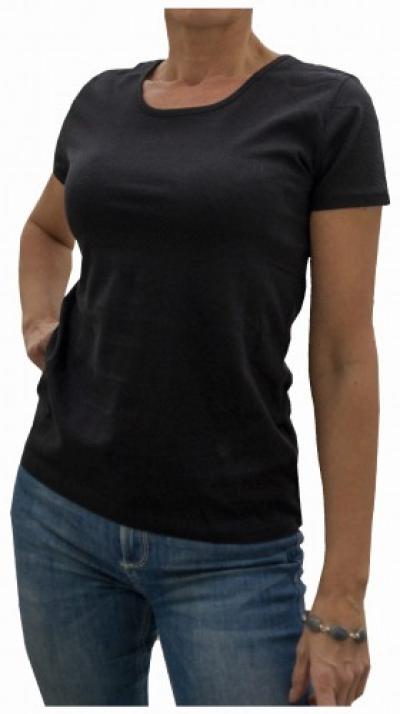T-shirt damski bawełniany czarny M