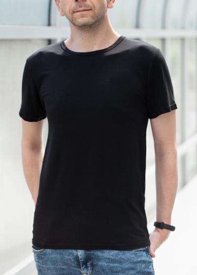 T-shirt OUTLAST® Underwear Space Technology męski XL czarny dekolt okrągły
