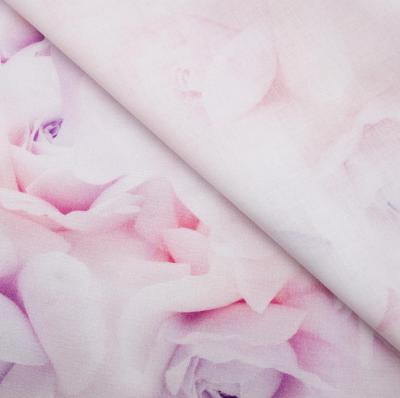 Tkanina Bawełniana 114g drukowana cyfrowo pączki róż pastela