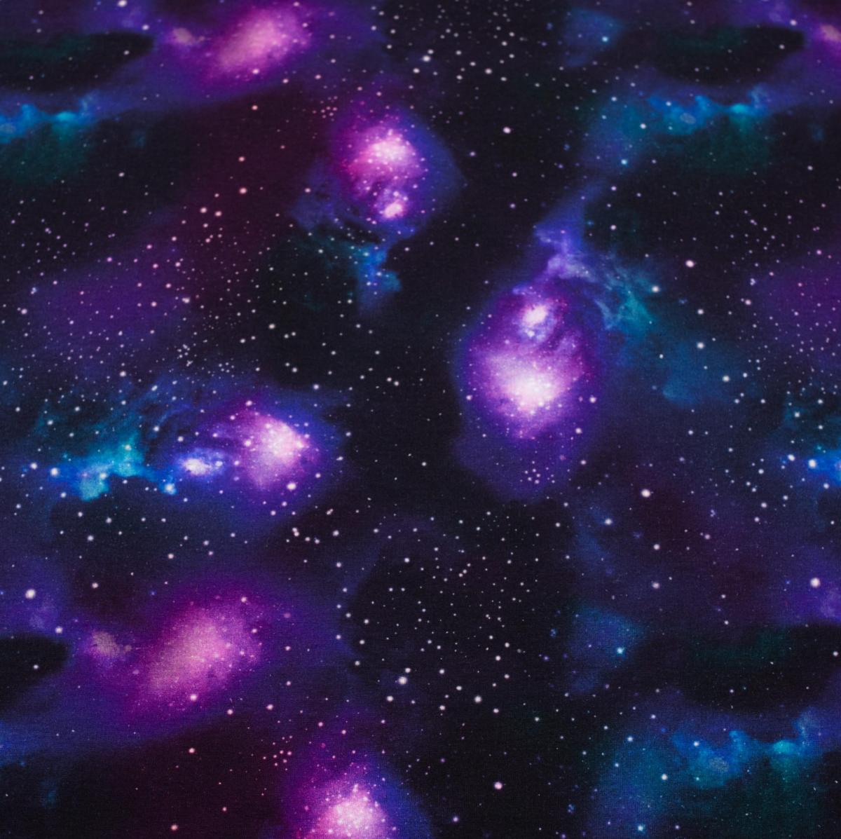 Dzianina Dresówka 180g drukowana cyfrowo galaktyki 