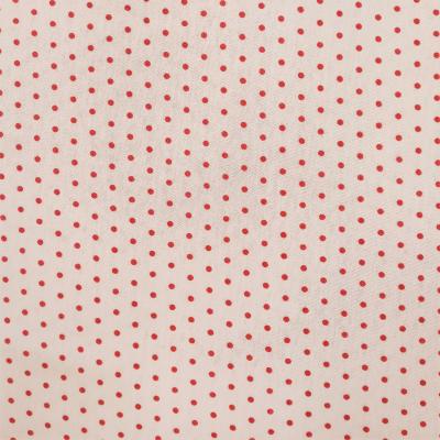 Dzianina Singiel Jersey 170g drukowana cyfrowo czerwone kropki na różowym tle