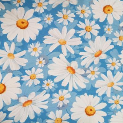 Dzianina Singiel Jersey 140g z elastanem drukowana cyfrowo Margaretki