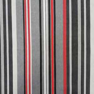 Dzianina Singiel Jersey 150 g drukowany rotacyjnie szaro-czerwone paski