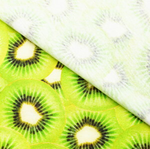 Dzianina Singiel Jersey 150g drukowany cyfrowo plastry kiwi