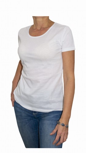 T-shirt damski bawełniany Biały L